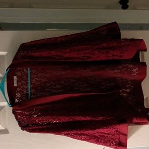 Lovely wine lace overshirt